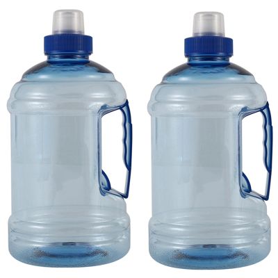 2X 1L Big Free Sport Gym Training Party Drink Water Bottle Cap Kettle Color:Blue Capacity:1 L