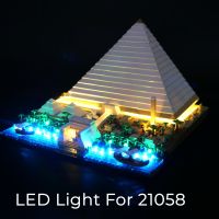 LED Light Kit for  21058 Great Pyramid Building Blocks  (Only LED  No Car Model ) Building Sets