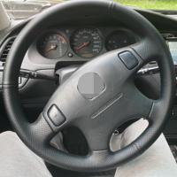 Black Artificial Leather Car Steering Wheel Cover for Honda CRV CR-V 1997-2001 Accord 6 1998-2002 Odyssey 1998-2001 Prelude Steering Wheels Accessorie