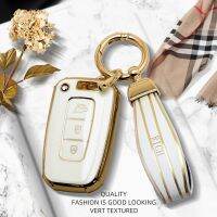 lujie Luxurious Golden Edge Remote Car Key Case Cover For KIA Sportage Forte K2 K5 For Hyundai Solaris HB20 Veloster SR IX35 Sonata