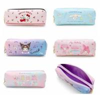 กระเป๋าใส่ดินสอ SANRIO งานแท้ ลายการ์ตูนน่ารัก สีสันสดใส หนัง PU นิ่ม  มีทั้งหมด 5 ลาย  มีช่องซิป 2 ช่อง ใส่ดินสอ เครื่องสำอางค์ได้ ขนาด 22×11×5 CM