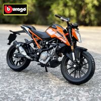 Urago โมเดลรถแข่งอัลลอยด์1:18 KTM 250สำหรับเด็ก,โมเดลรถจักรยานยนต์บนถนนทำจากโลหะหล่อจากโลหะแบบจำลองสูงของขวัญสำหรับเด็ก