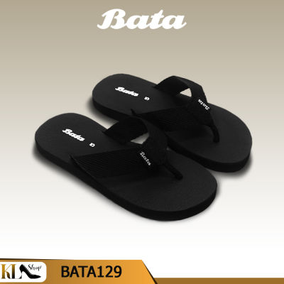 รองเท้าแตะ รองเท้าหูคีบ รองเท้าแบบหนีบ รองเท้าบาจา รองเท้าลำลอง รองเท้าหนีบสีดำ รองเท้าแฟชั่นชาย น้ำหนักเบา กันน้ำ กันลื่นรุ่น BATA129