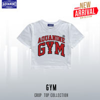 AQUANINE เสื้อครอป เสื้อยืดผู้หญิง รุ่น GYM เสื้อยืดคอกลม มินิมอล ลิขสิทธิ์แท้