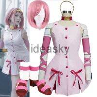 Jojo Bizarre Adventure Anime Reimi Sugimoto Cosplay Costume Pink Dress Shoes Hair For Halloween Carnival Party Crossdressing