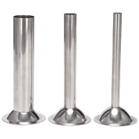 Stuffing Tubes,Stainless Steel Funnels Attachment for Manual Sausage Stuffer, for Food Grinders (Set Of 3) Stainless Steel Funnels Base Diameter:68mm