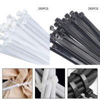 250Pcs Cable Ties Kit Nylon Plastic Strong Heavy Duty Black Zip Tie Wrap 300mm X 5mm Self-locking Cable Tie