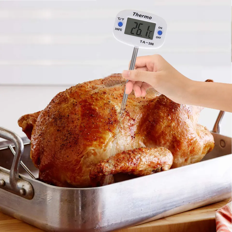 Htovila Ta288 Instant Read Digital Thermometer Folding Long Probe Thermometer Kitchen Cooking Meat Oil Soup Laboratory Fry BBQ, Size: 40