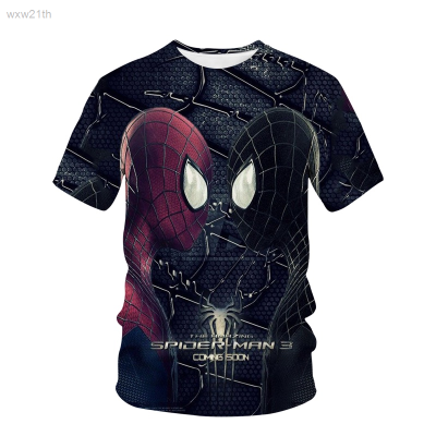2023 Casual Short Sleeved T-shirt with 3d Spider Man Cartoon Pattern, Summer Fashion for Boys And Girls Unisex
