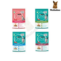 PURINA ONE สำหรับแมว (85g.) 12ซอง 4สูตร เพียวริน่า วัน อาหารเปียกในน้ำเกรวี่