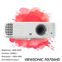 โปรเจคเตอร์ Viewsonic PG706HD__(Full HD / 4000 ANSI Lumens) รับประกันเครื่อง 3 ปีเต็ม On site Service