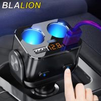 BLALION Car 12V 66W Cigarette Lighter Socket Splitter Charger Dual USB PD QC 3.0 Quick Charge Auto Type C Charging Adapter Plug