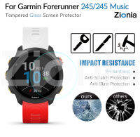 Zionia ฟิล์มกันรอยสำหรับเต็มจอ2ชิ้น Garmin Forerunner 245 Music FR245 FR 245 Forerunner245 HD 9ชั่วโมง2.5D แก้วป้องกันนิรภัยป้องกันการระเบิดอุปกรณ์ฟิล์มป้องกันรอยขีดข่วน