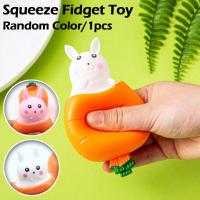 Squeeze Fidget Toy Soft TPR Decompression Toy Carrot Squeeze Fidget Toy Rabbit A4Q9