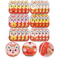 24pcs Red Envelopes Red Pocket Folders Rabbit Pattern Pockets Saving Envelopes For Cash for Festival