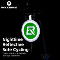 ROCKBROS ป้ายสะท้อนแสงสำหรับกลางแจ้งขี่กลางคืนน้ำหนักเบาแถบสะท้อนแสงสำหรับเตือนภัยแบบใช้ได้สองแบบสำหรับเสื้อผ้าความปลอดภัยในการจราจร