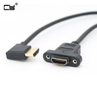 【Worth-Buy】 al rehman trader. สาย HDMI 1.4มุมซ้ายและขวา90องศาสำหรับสายพ่วงตัวผู้กับตัวเมียที่มีรูสกรูสามารถล็อคแผงยึดสายเคเบิล30ซม. 50ซม.