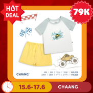 Bộ cộc tay bé trai raglan họa tiết Active Chaang