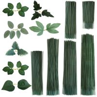 100Pcs 40cm Artificial Stem Plastic Gardening Flower Rod Plant Wire Bouquet Wrap Flower Stick Florist Craft Decor FloralMaterial