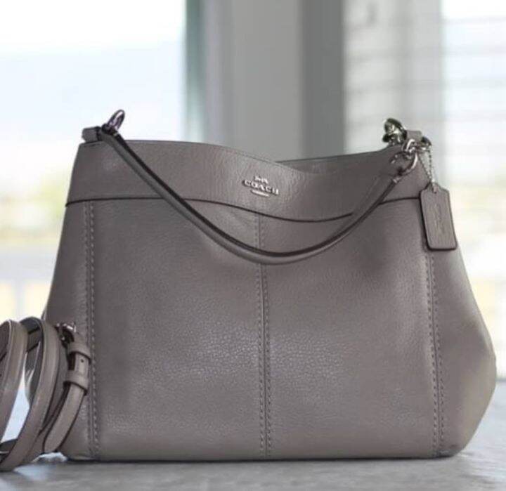 Coach F23537 Small Lexy Shoulder Bag in Grey Refined Natural Pebble ...