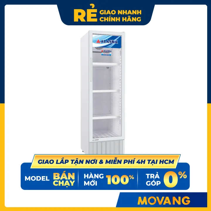 Tủ mát Alaska 260 lít LC-455H - Tủ đứng mặt kính 1 cánh