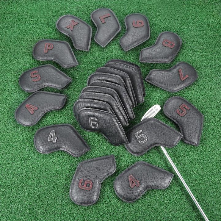 11pcs-universal-pu-กันน้ำ-golf-iron-headcover-ชุดป้องกัน8-5x16-5-ซม-กีฬากลางแจ้ง-golf-club-head-covers-protector