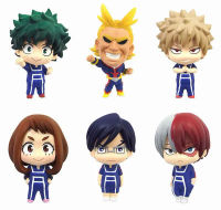 5เมตร6ชิ้นเซ็ตฮีโร่ของฉัน A Cademia Midoriya Izuku Bakugou Katsuki Todoroki Shoto OCHACO URARAKA รูปการกระทำของเล่นของขวัญคริสต์มาส