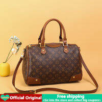 【ของแท้】กระเป๋าถือ LV กระเป๋าสลิงสำหรับผู้หญิงในการขายตัวอักษรเดิมพิมพ์กระเป๋าสะพายข้ามร่างกายซิปกระเป๋าทรงสี่เหลี่ยมกระเป๋าเครื่องสำอาง2022ใหม่ที่มีคุณภาพสูงแฟชั่นเกาหลี Grils ความจุขนาดใหญ่มือจับกระเป๋าเหมาะสำหรับการเดินทางช้อปปิ้งจัดเลี้ยง