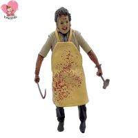 Leatherface คอเล็กชั่นหุ่นโมเดลแอคชั่นหนังสัตว์ซีรีส์2ของเล่นเคลื่อนย้ายได้ออกแบบมาใหม่ทำจาก PVC ทนทานสำหรับเด็กหญิงเด็กชาย