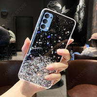 สำหรับOPPO Reno 4 Pro 5Gกรณี,แฟชั่นน่ารักGlitter Sparkle Star Spaceฟอยล์เคสโทรศัพท์ใสนุ่มยางซิลิโคนTPUกันชนBlingเคสป้องกันปกหลังผู้หญิงหญิงเลดี้สำหรับOPPO Reno4 Pro 5G