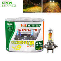 XENCN H7 12โวลต์55วัตต์ PX26d 2300พันหลอดฮาโลเจนแทนที่อัพเกรดดวงตาสีทองแสงสีเหลืองสุดรถไฟตัดหมอกอัตโนมัติหลอดไฟจัดส่งฟรี