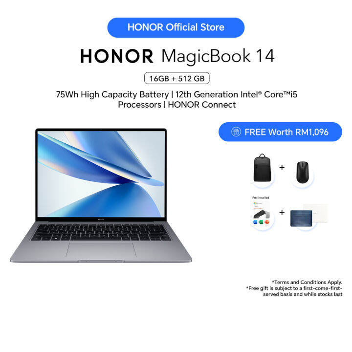 HONOR Magicbook 14 Laptop(16+512GB | 16GB+512GB RTX 2050)15 Hours Video ...