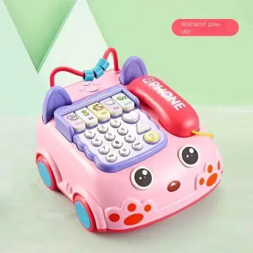 Educational Emulational Pink Phone Pretend Play Toys Girls Toy