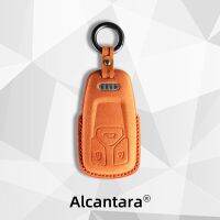 Alcantara โครงเปลือกนอกเคสกุญแจรีโมตห่อหุ้มรถสำหรับรถออดี้ Q8 RSQ8 A6 C8 4N S6 RS6 A7 S7 RS7 A3 8Y A8 D5 RS E-Tron GT Q4 Q7 4เมตร