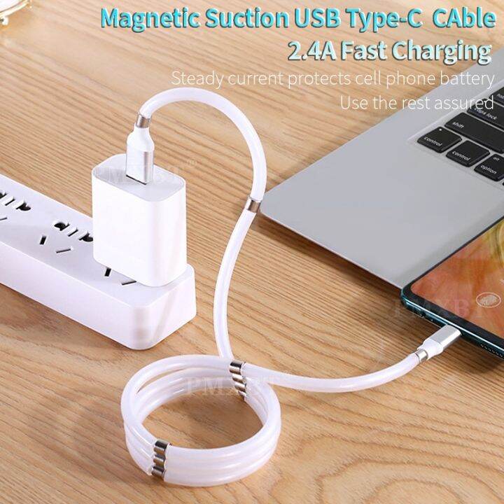 สายไขลานเองแม่เหล็กชนิด-c-กล่องแม่เหล็กอย่างรวดเร็วชาร์จไมโคร-usb-สำหรับ-iphone-ข้อมูลแบบพกพาได้ง่าย