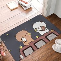 Bubu and Dudu Anime Bath Non-Slip Carpet Watching The Moon Together Flannel Mat Entrance Door Doormat Home Decor Rug