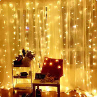 3m USB Led Fairy String Lights Outdoor Waterproof Garden Lights Curtain Garlands with Remote Christmas Decorations for Home 2021