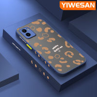 YIWESAN เคสสำหรับ VIVO Y15s Y15a Y01ลายการ์ตูนแฟชั่นบางๆดีไซน์ใหม่ฝ้าเคสนิ่มใส่โทรศัพท์แข็งขอบซิลิโคนเคสกันกระแทกป้องกันเลนส์กล้องคลุมทั้งหมด