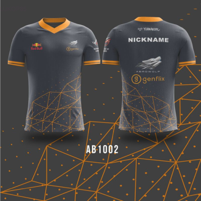 2023 New Kaos Baju Jersey PUBG Freefire Mobile Legend CODM BTR RRQ EVOS AURA AB1002 Ukuran XS-XL Unisex T-shirt 【Free custom name】