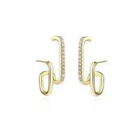 Earrings For Woman Gold Color Earrings New Design Earrings Fashion Earrings Woman Earrings U-shaped Earrings