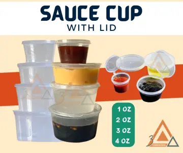 Pack of 50 - 60ml (2oz) Small Sauce Storage Boxes/Cup, Sauce