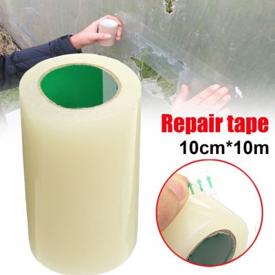 10cm*10M Greenhouse Film Repair Tape Patch Extra Strong Clear UV Greenhouse Polythene Permanent Repair Tape Clear Color Adhesives  Tape