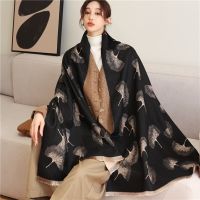 Warm Winter Scarf Cashmere Women Pashmina Design Print Shawls Wrap Female Thick Blanket Soft Bufanda Stoles 2022 Echarpe