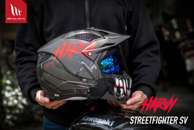 MT STREET FIGHTER SV HARVY BLACK MAT สตรีทไฟเตอร์ หมวกกันน็อค