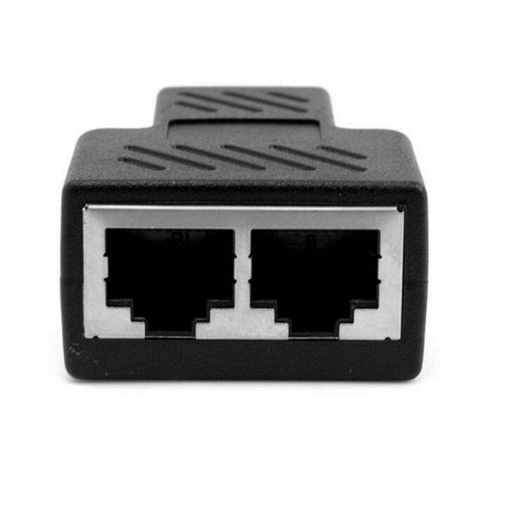 OH Practical RJ45 Splitter Adapter 1 To 2 Ways Dual Female Port CAT5/6 ...