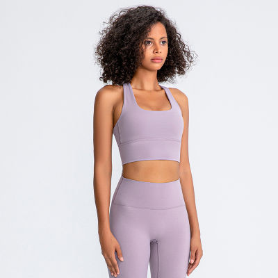 75nylon 25spandex Sports Bra For Women Gym Clothing Top Underwear Push Up Fitness Run Yoga Vest Athletic High Impact Brassiere