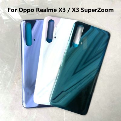6.6 X 3 Housing For Oppo Realme X3 / X3 SuperZoom Glass Battery Cover Repair Replace Back Door Phone Rear Case Logo Sticker