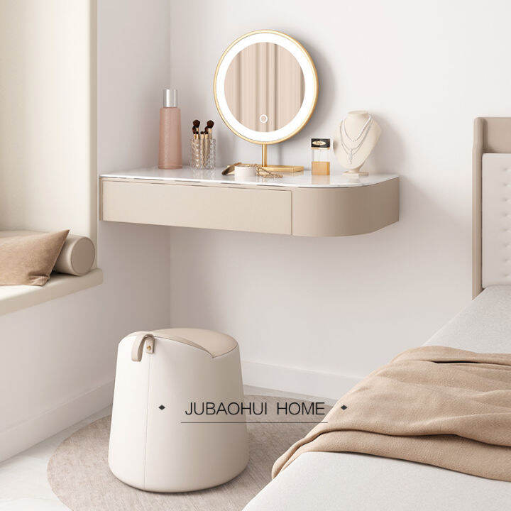 Light luxury dressing table, simple bay window, corner mirror with