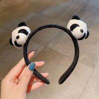 Panda Bases same plush cute panda hairpin hairband girls headband versatile headwear for going out animal headband