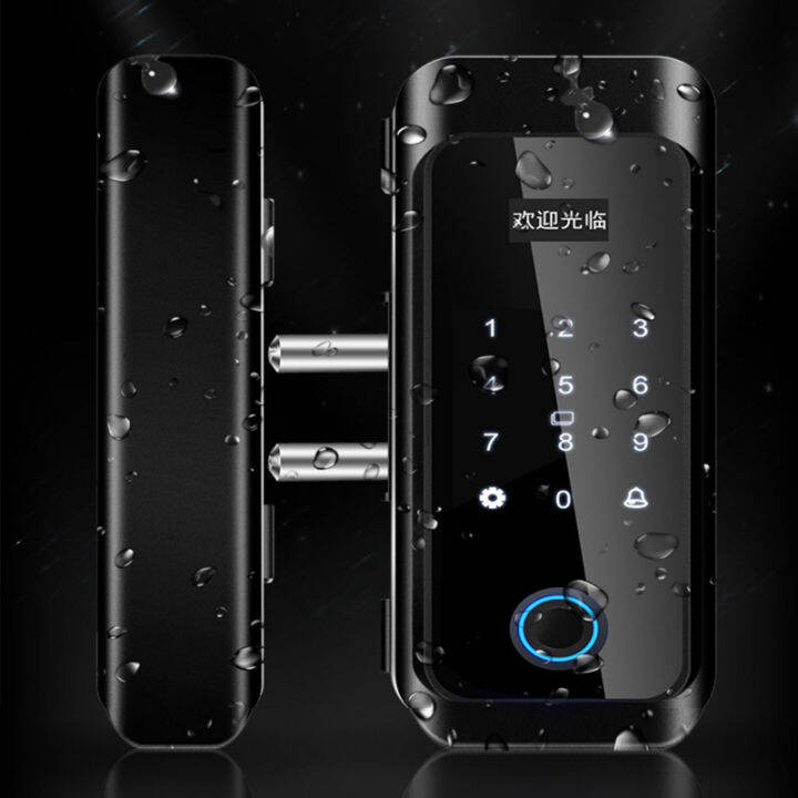 Waterproof Glass Door Fingerprint Lock Outdoor Password Lock Free